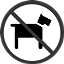 Animais não permitidos